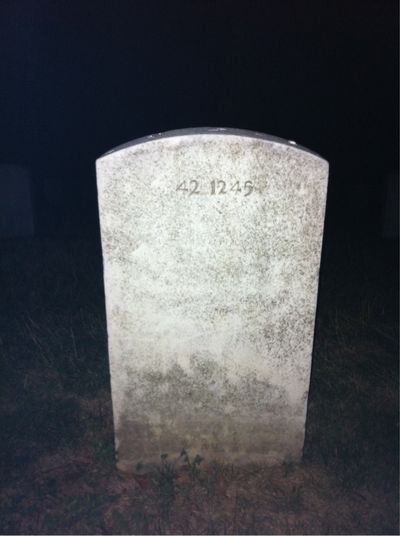 Headstone Back of Lolia Campbell. Arlington National Cemetery.