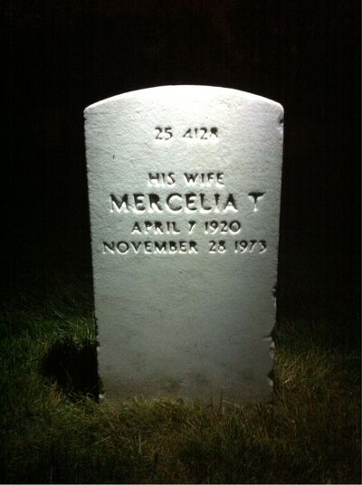 Headstone Back of Howard Bradley. Arlington National Cemetery.