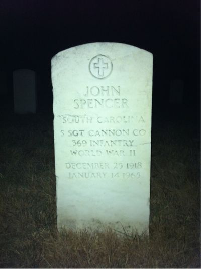 Headstone Front of John W Spencer. Arlington National Cemetery.