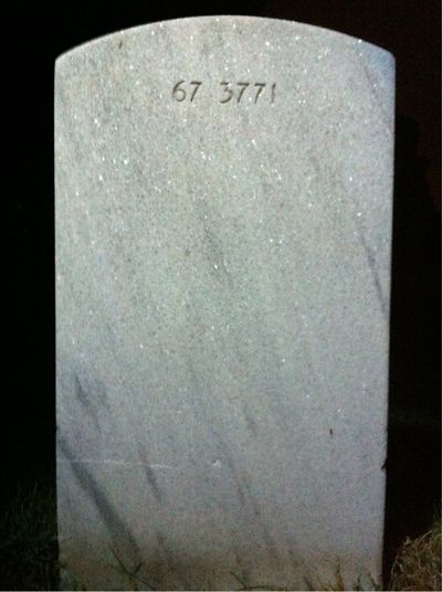 Headstone Back of Donald K Phair. Arlington National Cemetery.