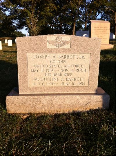 Joseph Barrett — Headstone Front