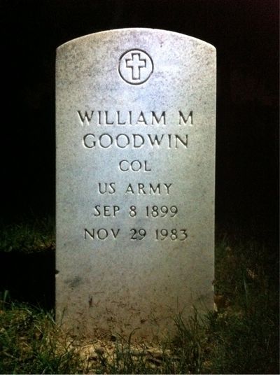 Headstone Front of Maude Goodwin. Arlington National Cemetery.