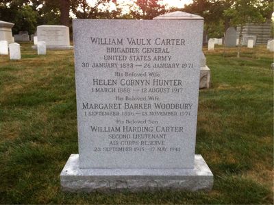 Headstone Front of William Carter. Arlington National Cemetery.