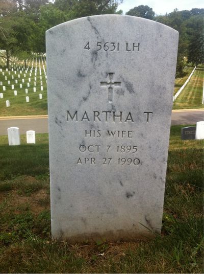 Headstone Back of James Halsey. Arlington National Cemetery.