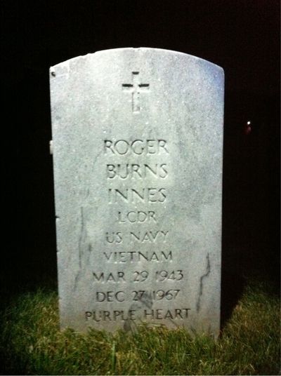 Headstone Front of Roger Burns Innes. Arlington National Cemetery.
