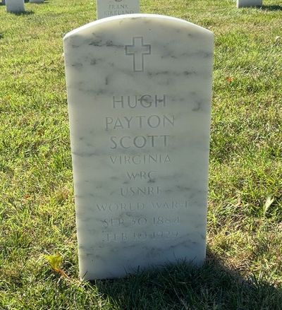 Headstone Front of Clara Scott. Arlington National Cemetery.