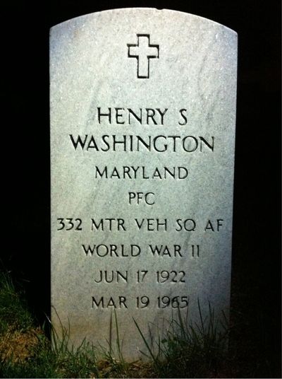 Headstone Front of Henry S Washington. Arlington National Cemetery.