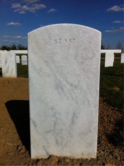 Headstone Back of Charles Lee Hooker. Arlington National Cemetery.