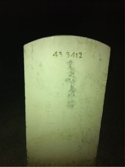 Headstone Back of Blevins Carper. Arlington National Cemetery.