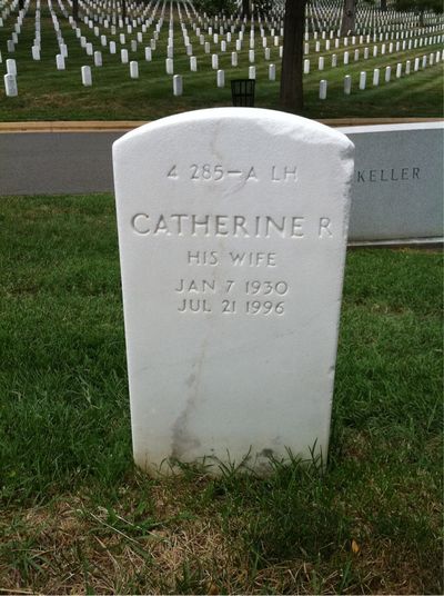 Headstone Back of Carlton Goodiel. Arlington National Cemetery.