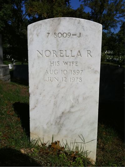 Headstone Back of Charles Creecy. Arlington National Cemetery.