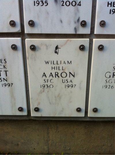 William Aaron — Headstone Front