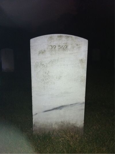 Headstone Back of Gertrude Forbes. Arlington National Cemetery.