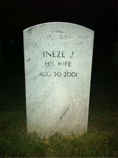Headstone Back of Eugene J Coughlin. Arlington National Cemetery.