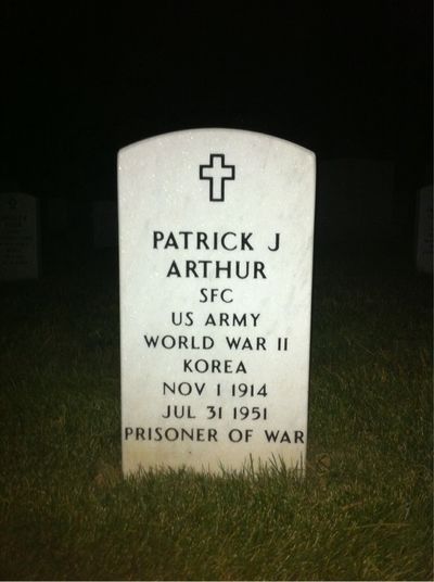 Patrick Arthur — Headstone Front