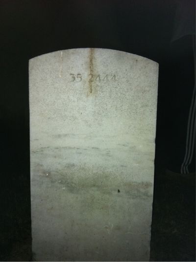 Headstone Back of Michael Gary Dinkins. Arlington National Cemetery.