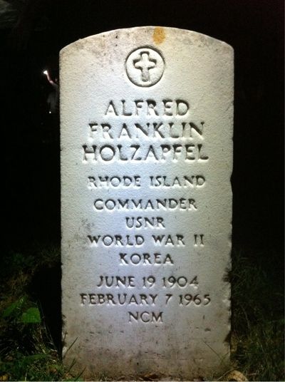 Headstone Front of Alfred Holzapfel. Arlington National Cemetery.