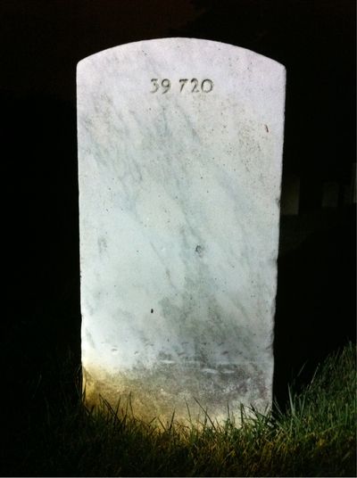 Headstone Back of Nannie Campbell. Arlington National Cemetery.