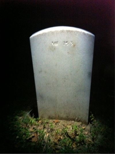 Headstone Back of Jacob Pawer. Arlington National Cemetery.