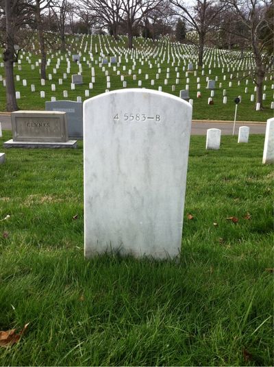 Headstone Back of Hazel Randall. Arlington National Cemetery.