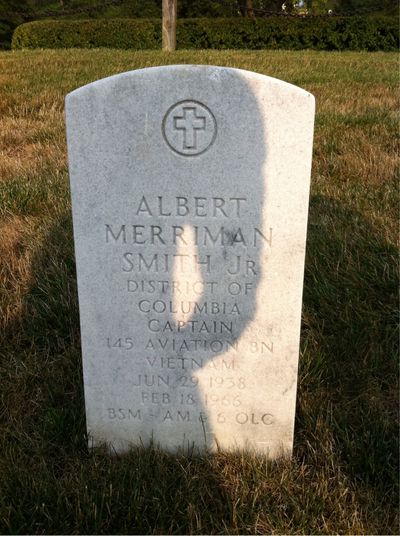 Headstone Front of Albert Merriman Smith. Arlington National Cemetery.