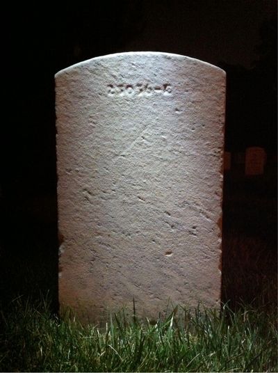 Headstone Back of Thomas Davis. Arlington National Cemetery.