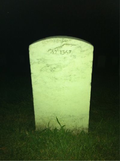 Headstone Back of Arthur Goss. Arlington National Cemetery.