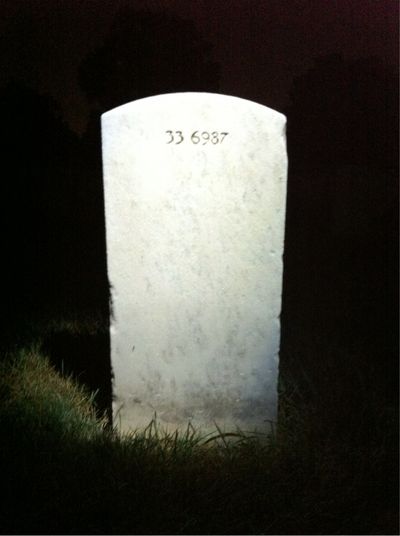 Headstone Back of Alexander Polowishz. Arlington National Cemetery.