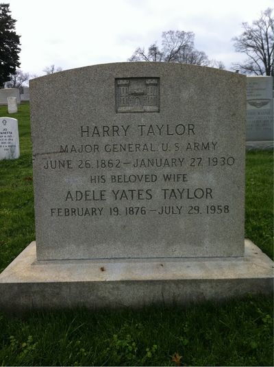 Headstone Front of Adele Taylor. Arlington National Cemetery.