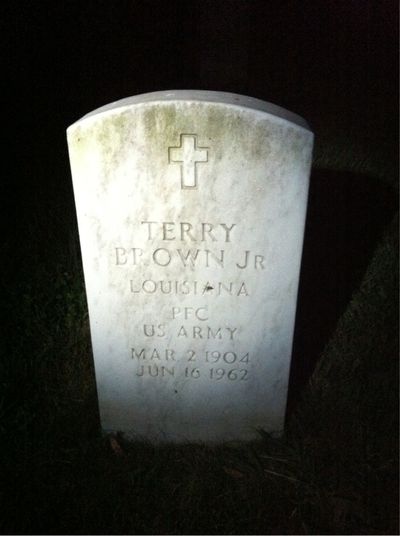 Headstone Front of Kathryn Brown. Arlington National Cemetery.