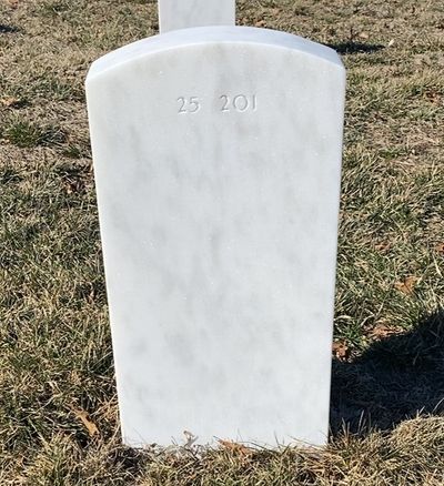 Headstone Back of Clifton Parker. Arlington National Cemetery.