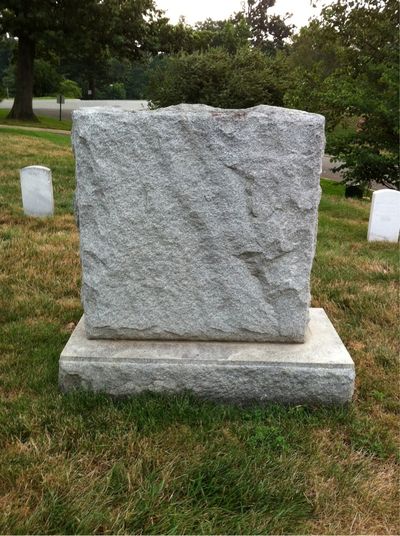 Headstone Back of Charles Shelton. Arlington National Cemetery.