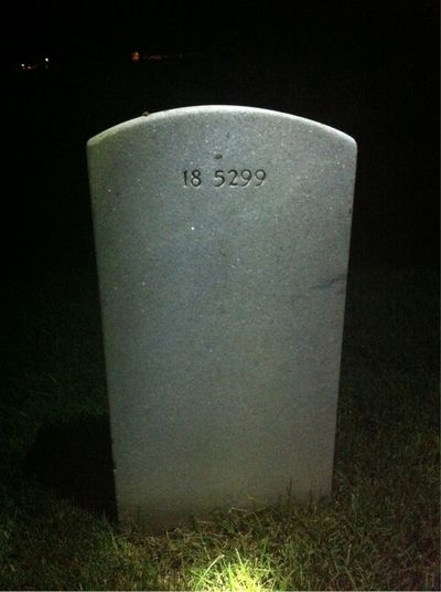 Headstone Back of Charles Payne. Arlington National Cemetery.