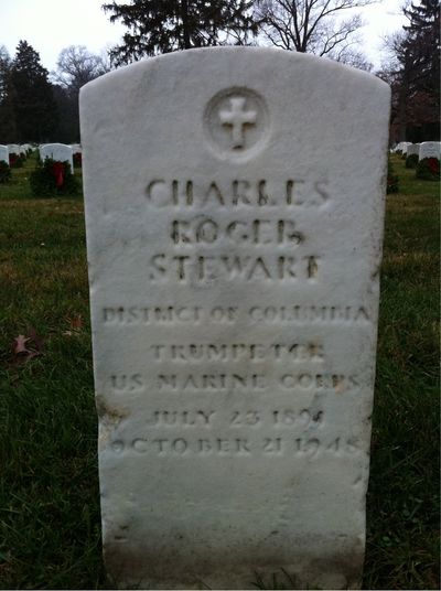 Headstone Front of Charles Stewart. Arlington National Cemetery.
