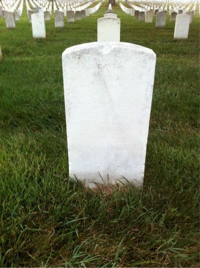 Headstone Back of Edward Holston. Arlington National Cemetery.