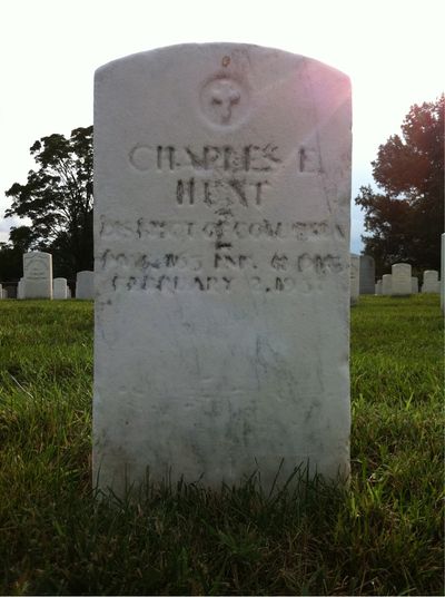 Headstone Front of Charles Hunt. Arlington National Cemetery.