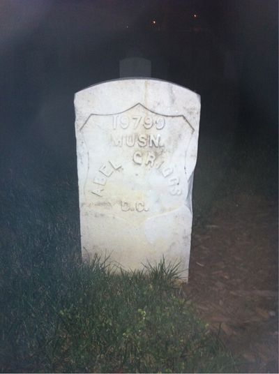 Headstone Front of Abel Griggs. Arlington National Cemetery.