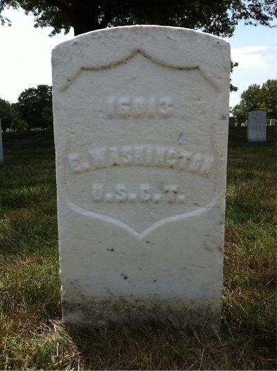Headstone Front of Emanuel Washington. Arlington National Cemetery.