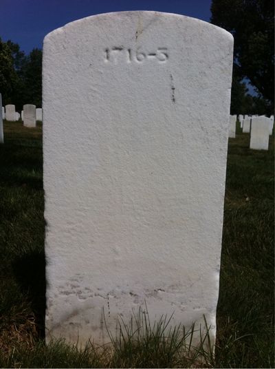 Headstone Back of Charles Craig. Arlington National Cemetery.