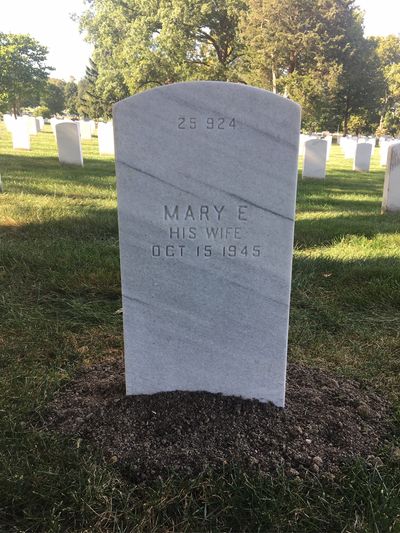 Headstone Back of Charles Duncan. Arlington National Cemetery.