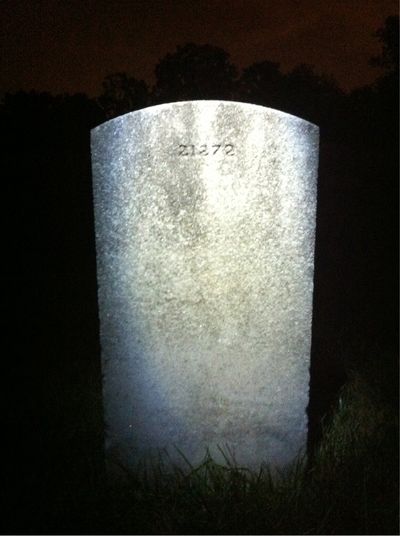 Headstone Back of Carl Hand. Arlington National Cemetery.