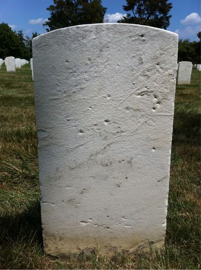 Headstone Back of Emanuel Washington. Arlington National Cemetery.