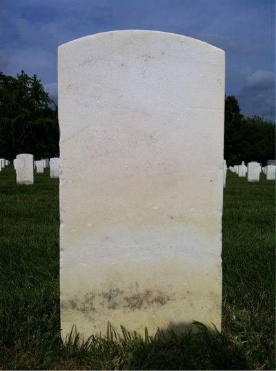 Headstone Back of Charles Steigerwald. Arlington National Cemetery.