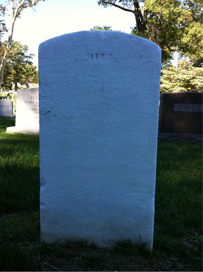 Headstone Back of Cleland Young. Arlington National Cemetery.