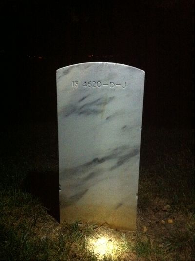 Headstone Back of Alice Smith. Arlington National Cemetery.