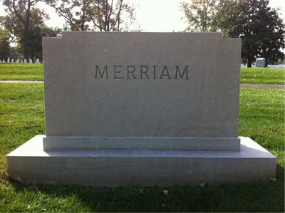 Headstone Back of Anne Merriam. Arlington National Cemetery.
