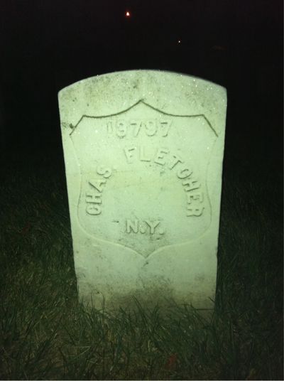 Headstone Front of Charles Fletcher. Arlington National Cemetery.