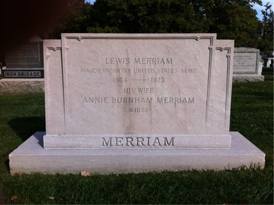 Headstone Front of Anne Merriam. Arlington National Cemetery.