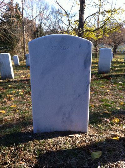 Headstone Back of Chauncey Slaght. Arlington National Cemetery.