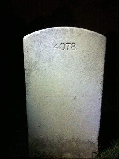 Headstone Back of Claude Skinner. Arlington National Cemetery.
